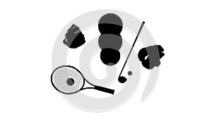Tennis, golf, soccerball and more