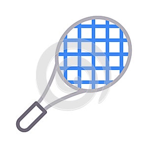 Tennis colour line vector icon