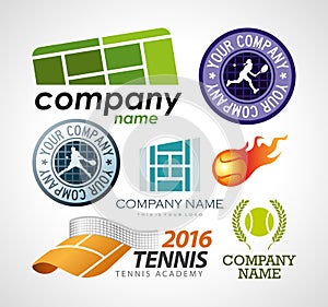 Tennis logo design elements