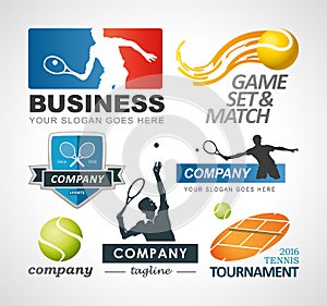 Tennis logo design elements