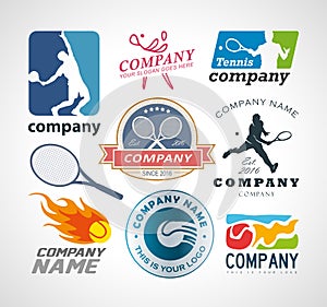 Tennis logo design elements