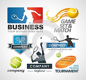 Tennis logo design elements photo