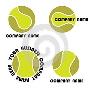 Tennis logo set