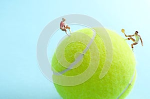 Tennis match concept