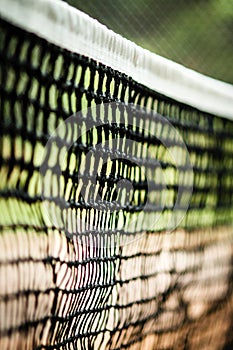 Tennis net close-up