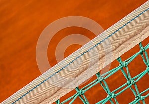 Tennis net closeup