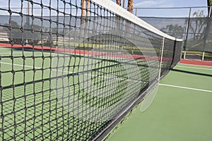 Tennis net on court
