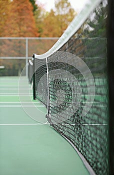 Tennis Net in the Fall