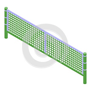Tennis net icon, isometric style