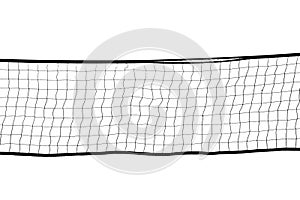 Tennis Net Pattern. Volleyball Texture. Court Net. Isolated on white background. Horizontal image. Seamless. Rope Trap.