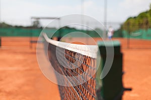 Tennis net side view