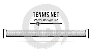 Tennis Net Vector. Realistic Net Used In The Sport Game Of Tennis. Isolated Illustration