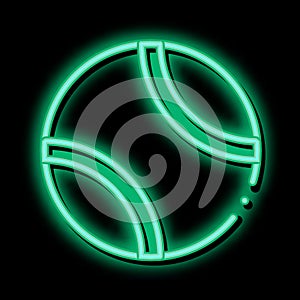 Tennis Play Ball neon glow icon illustration