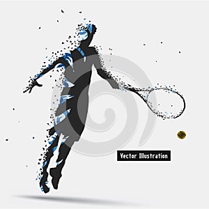 Tennis Player divergent composition