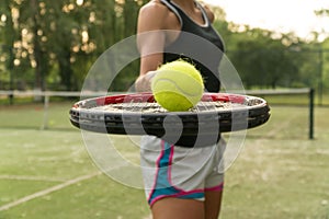 tennis player girl with racket