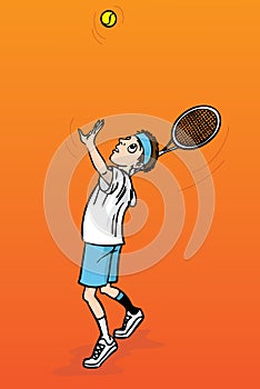 Tenis jugador ilustraciones 