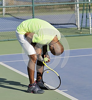 Tennis player lost in match