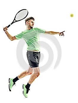 Tennis player man isolated