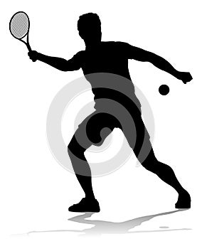 Tenis silueta deporte jugador hombre 