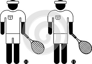 Tennis player pictogram