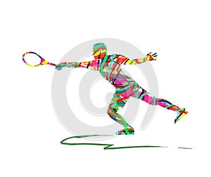 Tennis player silhouette