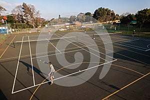 Tennis Practice Coach Pupil Courts