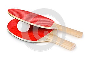 Tennis racket and ball