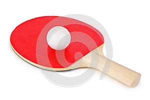 Tennis racket and ball