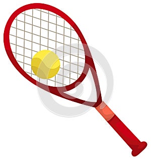 Tennis racket and ball photo