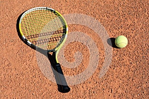 Tennis-racket and ball