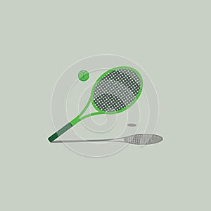 Tennis racket icon vector.