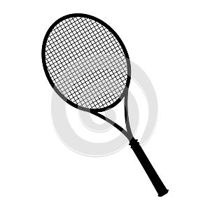 Tennis racket silhouette