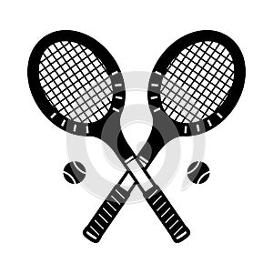 Tennis racket vector icon badminton logo illustration vintage Sports