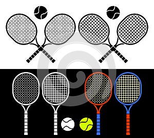 Tennis rackets.