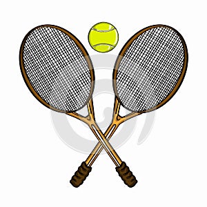 Tennis rackets and tennis ball