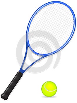 Tennis Racquet And Ball photo
