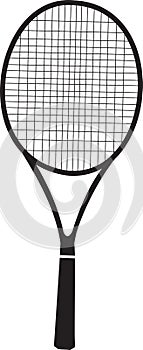 Tennis racquet black silhouette photo