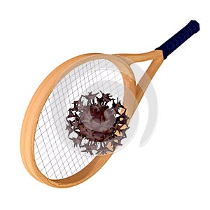 Tennis racquet and virus