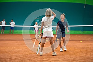 Tennis school indoor