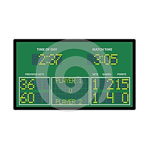 Tennis Scoreboard Icon