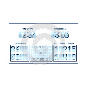 Tennis Scoreboard Icon