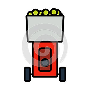 Tennis Serve Ball Machine Icon