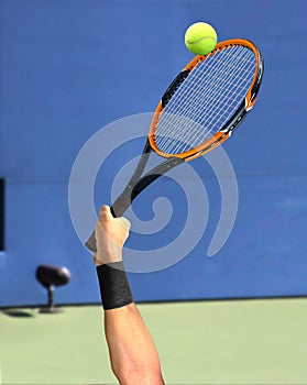 Tennis Serve on Court