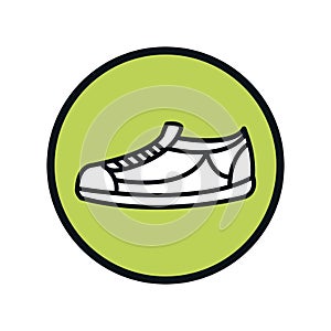 tennis shoes isolated icon