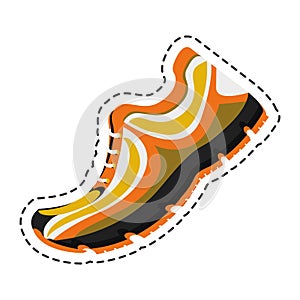 Tennis shoes sport isolated icon