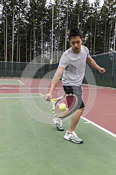 Tennis Single handed backhand photo