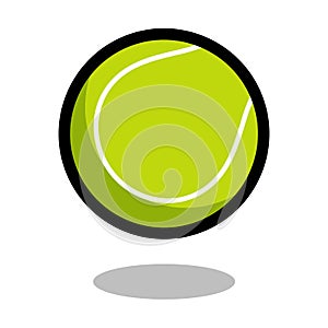Tennis sport ball logo vector line 3d game icon isolated