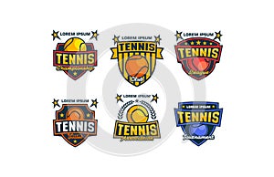 Tennis Sport Logo Badge set
