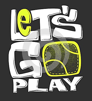 Tennis sport t-shirt graphics print design, vector illustration