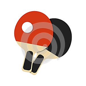 Tennis table, pinpong in flat style simple vector icon. Vector